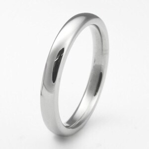 純チタン甲丸リング (幅3mm) 15号 | アクセサリー リング