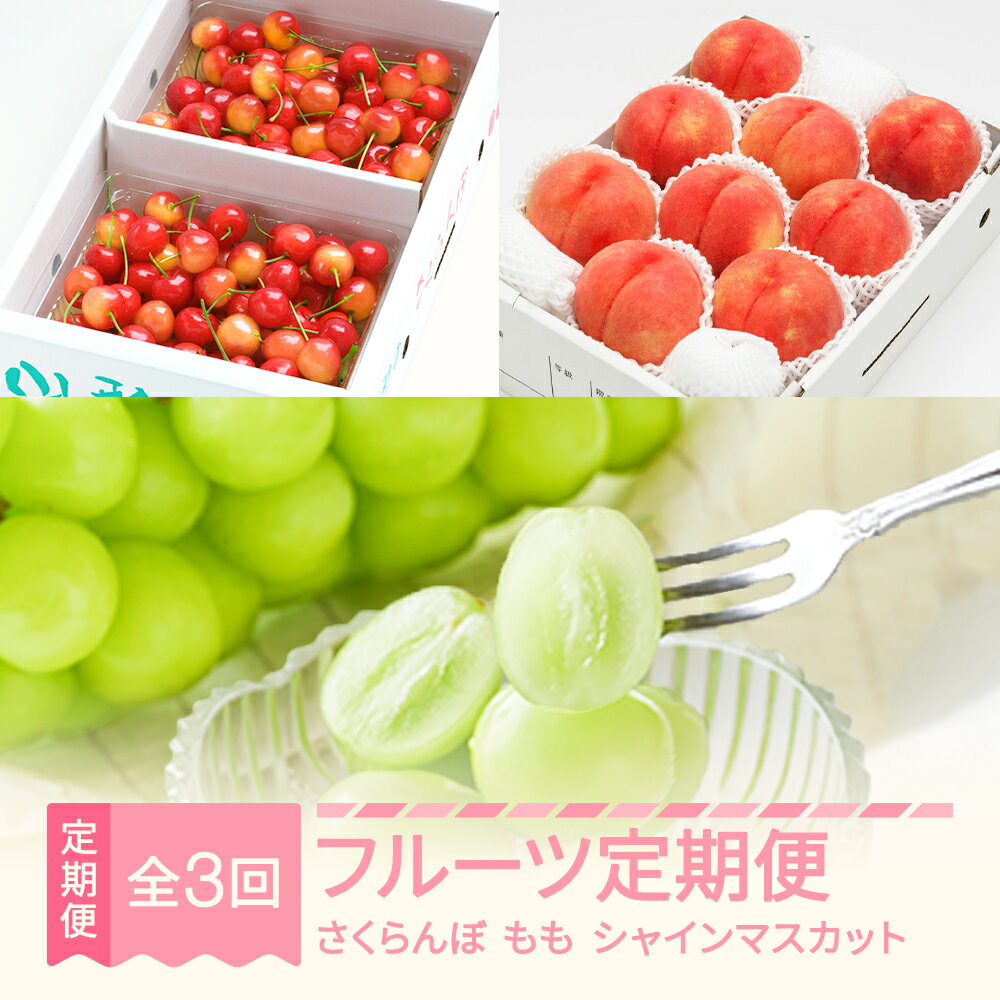 【ふるさと納税】【先行予約】【春始まり】フルーツ定期便 全3回 令和8年産 さくらんぼ 佐藤錦 白桃 シャインマスカット 送料無料 ※沖縄・離島への配送不可 ns-ftshs3