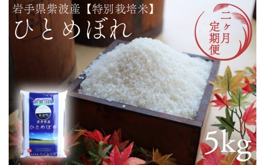 ★令和7年産★【2回定期便】特別栽培米 ひとめぼれ 5kg 岩手県紫波町産 (AD046)