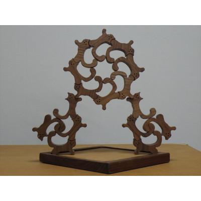 ふるさと納税 豊中市 猫の組み積み木　ウォルナット |  | 02