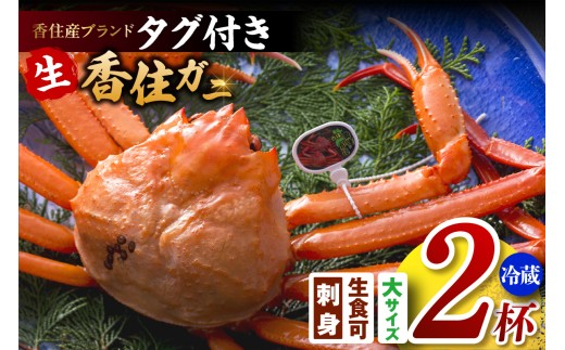 【香住ガニ（生）大 タグ付き 約800g×2枚 冷蔵】【令和9年5月以降発送予定】カニ 甘み 強い かに カニ 蟹 香住がに 紅ずわいがに ベニズワイガニ 脚 爪 身 ほぐし むき身 かにすき 鍋 大人気 ふるさと納税 おすすめ 兵庫 香美 香住 但馬漁業 遊魚館 KMG 03-07-5