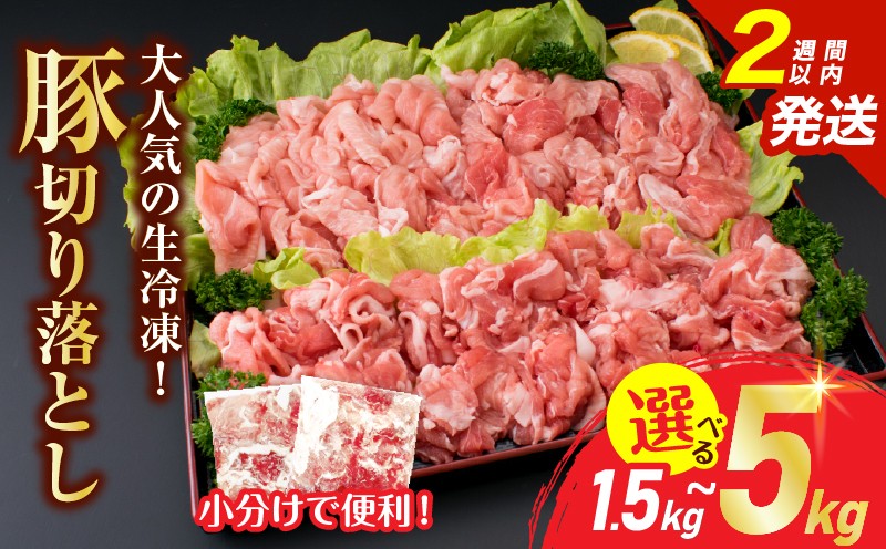 厳選豚切り落とし 日南市産豚肉 計3kg