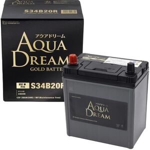 AQUADREAM GOLD ハイブリッド車補機用バッテリー S34B20R 1個【配送不可地域：沖縄県】【1608382】
