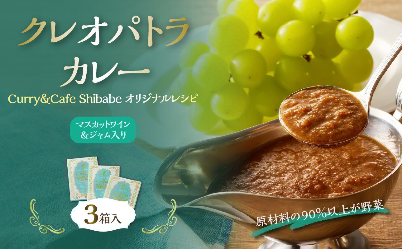 
            クレオパトラカレー3箱入【 カレー レトルト 野菜 マスカット入り 低カロリー 】
          