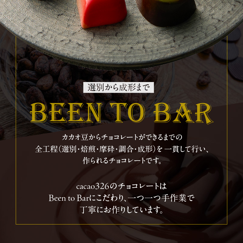 cacao 326  ボンボンショコラ 10ヶ入 × 2箱_cacao 326 ボンボンショコラ 10ヶ入×2箱 ビーントゥーバー Bean to Bar チョコレート 新鮮 フルーツ 10種類 詰め