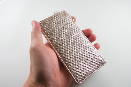 フラグメントケース [ 牛革（スパイク箔）](カラー：ピンクゴールド)_0114-002-T03-3