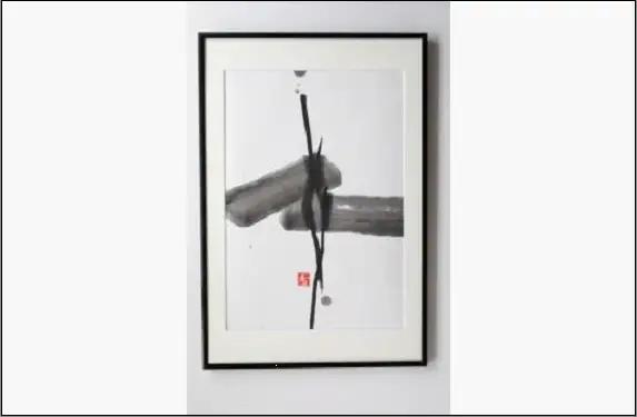 福岡市ゆかりの墨象作品《信》原画（A3額装）／「静かなる強さの系譜」黒田官兵衛シリーズより