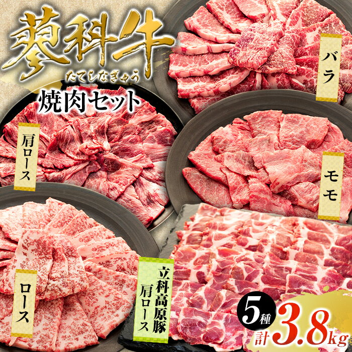 【ふるさと納税】蓼科牛・立科高原豚焼肉セット（牛ロース200g×4パック、牛モモ350g×2パック、牛バラ350g×2パック、牛肩ロース400g×2パック、豚肩ロース400g×2パック） | 国産 肉 牛肉 牛 お肉 焼肉 焼き肉 セット グルメ 蓼科牛 ふるさと 信州 長野県 立科町 蓼科