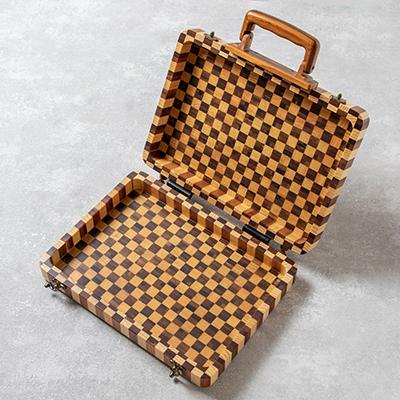 ふるさと納税 都城市 都城杉バッグ(市松模様)　 |  | 01