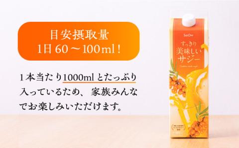 【全3回定期便】家族みんなでおいしく飲める！ すっきり美味しい サジー 6本 《豊前市》【ハウスボトラーズ】 [VAX048]