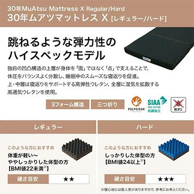 ふるさと納税 市川三郷町 昭和西川の30年ムアツマットレスX　ハード　セミダブル　1台 |  | 01