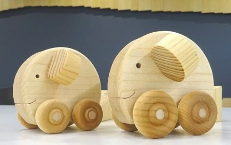 おさんぽワンちゃんとくるりんぱ親子（ナチュラル）のセット［0968］