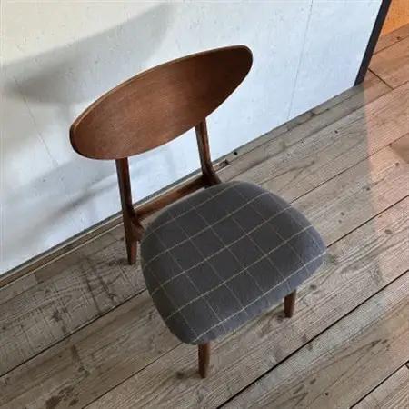 Karl Dining Chair リボン グレー ダークブラウンフレーム【SWOF】_雑貨・日用品 椅子・チェア・ソファ 家具・インテリア _【1572539】