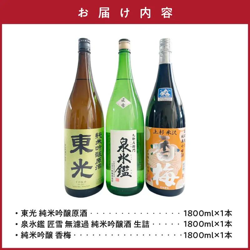 日本酒 米沢 地酒 三蔵 一升瓶 セット 日本酒
