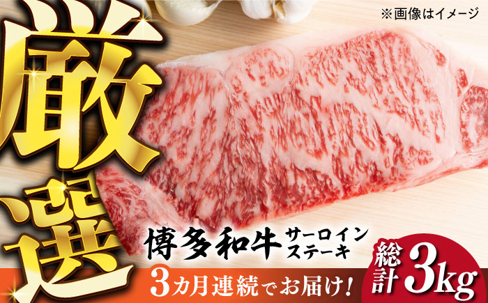 
            【全3回定期便】【溢れる肉汁と濃厚な旨味】博多和牛サーロイン1kg（250g×4枚）《築上町》【株式会社MEAT PLUS】 牛肉 肉 [ABBP051] 93000円 9万3千円
          