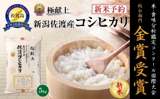 
            【新米・先行予約】5kg 新潟県佐渡産コシヒカリ
          