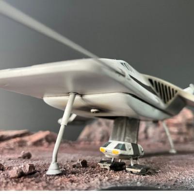 ふるさと納税 高石市 ウルトラマン　科学特捜隊宇宙船白鳥号/Q星着陸(オリジナル1点もの)レジンキャスト製塗装済完成品