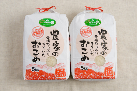 先行予約　【3ヵ月定期便】北海道南るもい産　ななつぼし(白米)5kg×2袋 R011-020