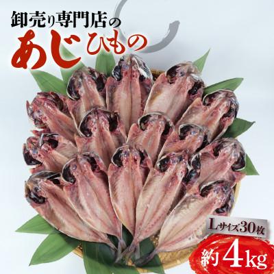ふるさと納税 沼津市 アジ干物 Lサイズ 30枚(約4kg)1枚あたり130g前後