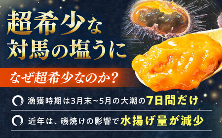 漁師の 塩ウニ 2本 【漁昇丸水産】《対馬市》うに 瓶 ビン 海鮮 冷凍[WBU003]