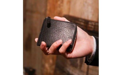 チマブエ Morris 栃木レザー 本革 L字ファスナーコンパクト財布 【黒】【雑貨 ファッション 人気 おすすめ 】