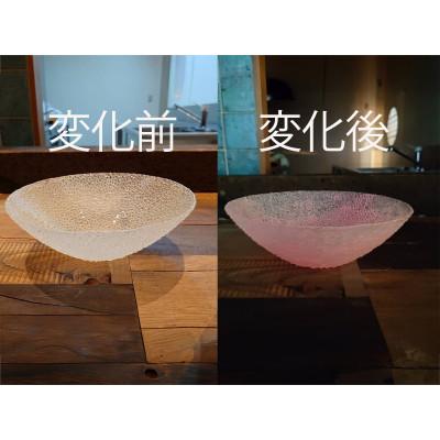 ふるさと納税 多治見市 【暗闇に輝く、卓上の新たな魔法】ルミナスシリーズ ボウル (中) レッド