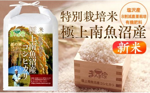 【新米】【令和8年産】【定期便】特別栽培米「極上南魚沼産コシヒカリ」（有機肥料、8割減農薬栽培）精米10ｋｇ×全6回【定期便 銘柄米 ブランド米 精米 こしひかり コシヒカリ 魚沼産 新潟米 産地直送 お米 米 こめ コメ ご飯 御飯 ごはん】