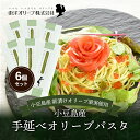 【ふるさと納税】小豆島産 手延べオリーブパスタ 200g×6個セット オリーブパスタ 手延べ パスタ 小豆島 オリーブ 東洋オリーブ セット もちもち　麺類・麺類・パスタ・麺類・うどん・乾麺