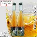 【ふるさと納税】善 -ZEN- ブランデー梅酒 375ml×2本 | 《日本一の梅の産地》 《百年の伝統》 紀州 和歌山 梅 うめ ウメ 梅酒 自家農園 完熟梅 ブランデー ブランデー梅酒