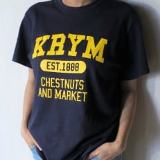 北海道栗山町「Chestnuts&Market」オリジナルTシャツ(ネイビー)Sサイズ