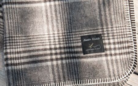 高級ラムウール ブランケット チェックグレー | ブランケット