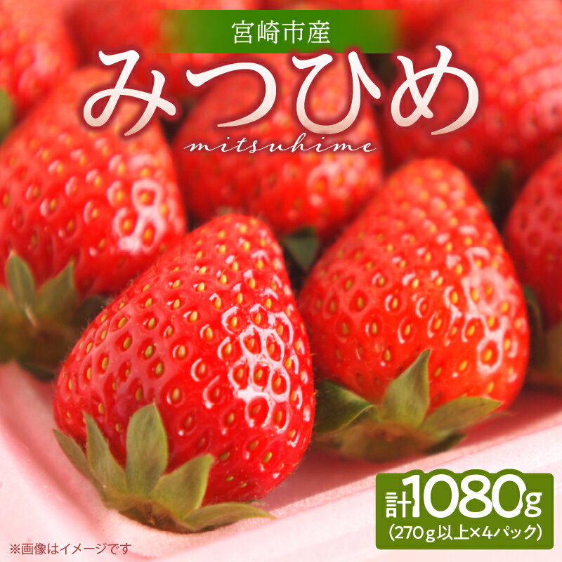 【ふるさと納税】《2026年発送》【数量・期間限定】宮崎市産 いちご みつひめ スタンダード 4パック ストロベリー 果物 フルーツ スイーツ デザート 旬の果物 旬のフルーツ 季節の果物 季節のフルーツ 旬 季節 贈答 贈り物 ギフト プレゼント お祝い 宮崎市 送料無料