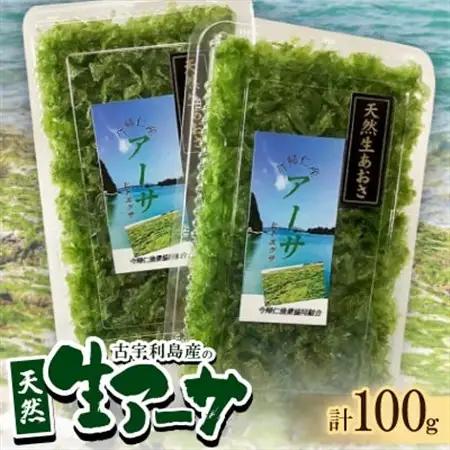 古宇利島産の天然生アーサ100g(50g×2パック)【配送不可地域：離島】【1483963】