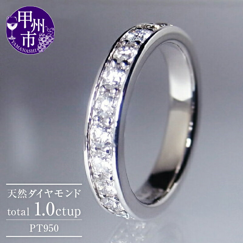 【ふるさと納税】 リング 指輪 レディース ジュエリー ファッション アクセサリー pt950 天然 1.0ct up フルエタニティ ゴールド フルエタ フチあり SIクラス ダイヤモンド 1カラット プラチナ950 エンゲージ 婚約 品質保証書付 Nadine ナディーヌ r-171 (KRP) 【R33-1411】