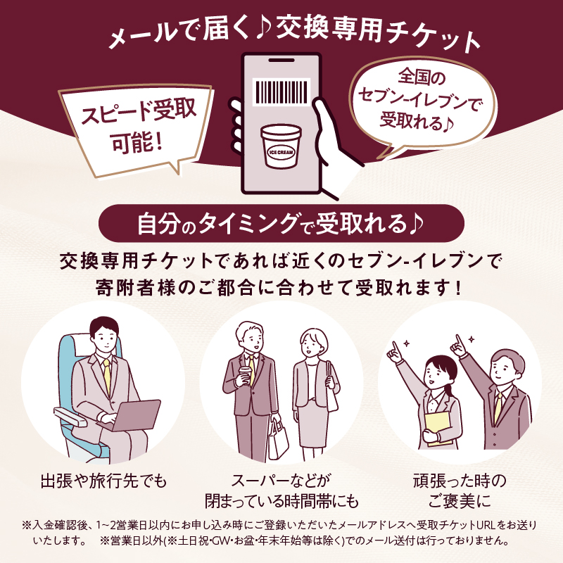 ハーゲンダッツ アイスクリーム『コンビニ交換専用チケット　3個交換（セブン-イレブン）』_H-svgift003