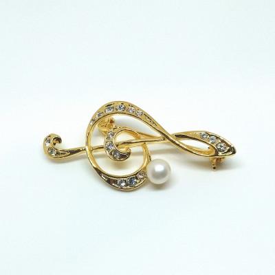 ふるさと納税 伊勢市 ブローチ・ト音記号(淡水本真珠・ボタン)G　1978 |  | 02