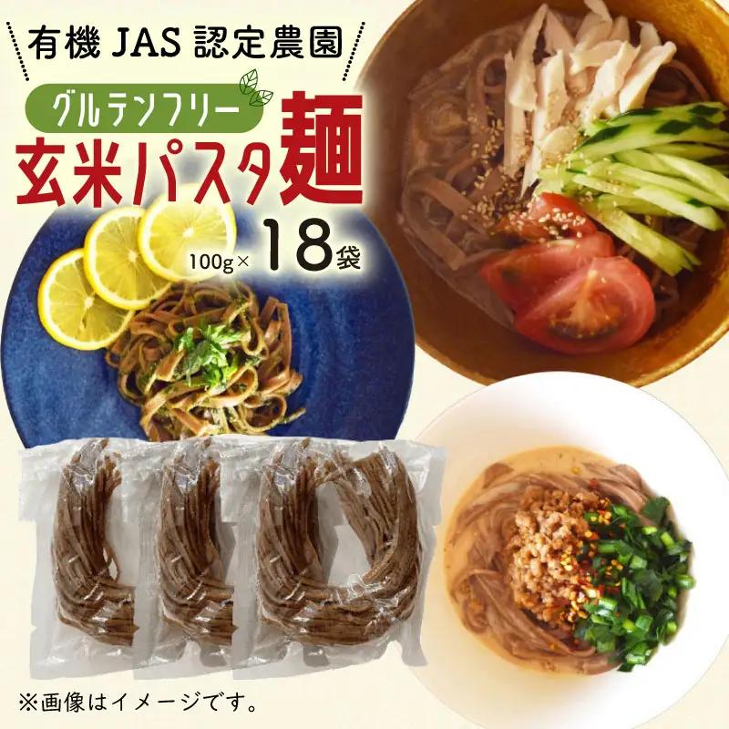 有機グアバ農園のグルテンフリー玄米パスタ麺 100g×18袋セット【グルテン フリー ダイエット 健康 食品  人気 おすすめ 高知県 南国市】