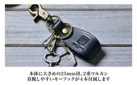 本革ナスカン付きキーホルダー グレージュ[AQAY060] キーホルダー