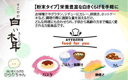 国産粉末『白い木耳』50ｇ きくらげ堂〈1-64〉きのこ 木耳 キクラゲ 粉 宮崎県西都市