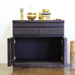 仏壇台 仏壇下台 お仏壇 大川家具 完成品 60cm 幅60cm ミニ仏壇 小型仏壇 日本製 AKBU-02-60L ブラウン
