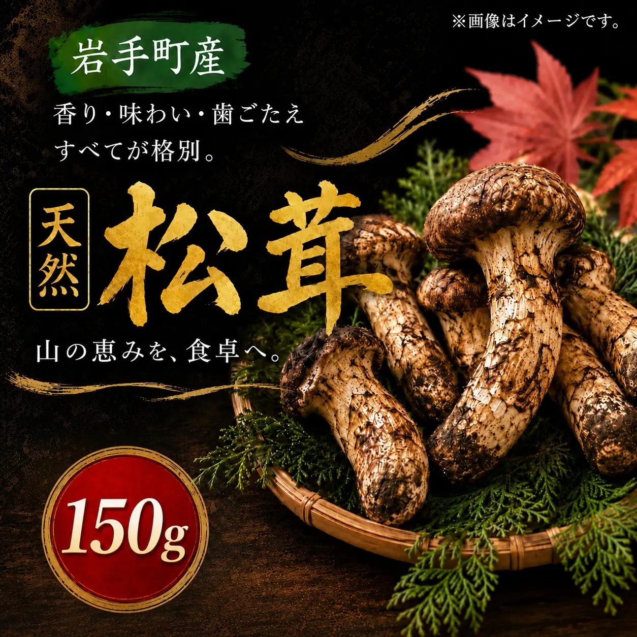 【先行予約】松茸 150g 岩手町産 天然 松茸