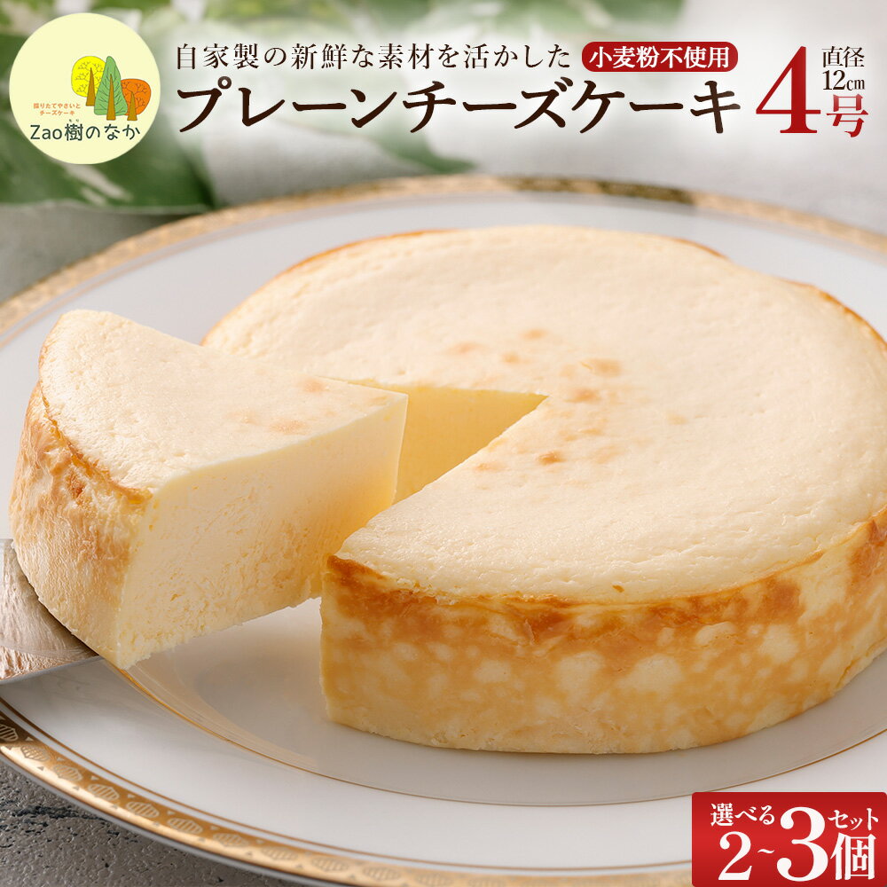 【ふるさと納税】蔵王のチーズケーキ専門店 プレーンチーズケーキ 選べる個数 2個 3個　【04301-0514・1033-2・1036-2】