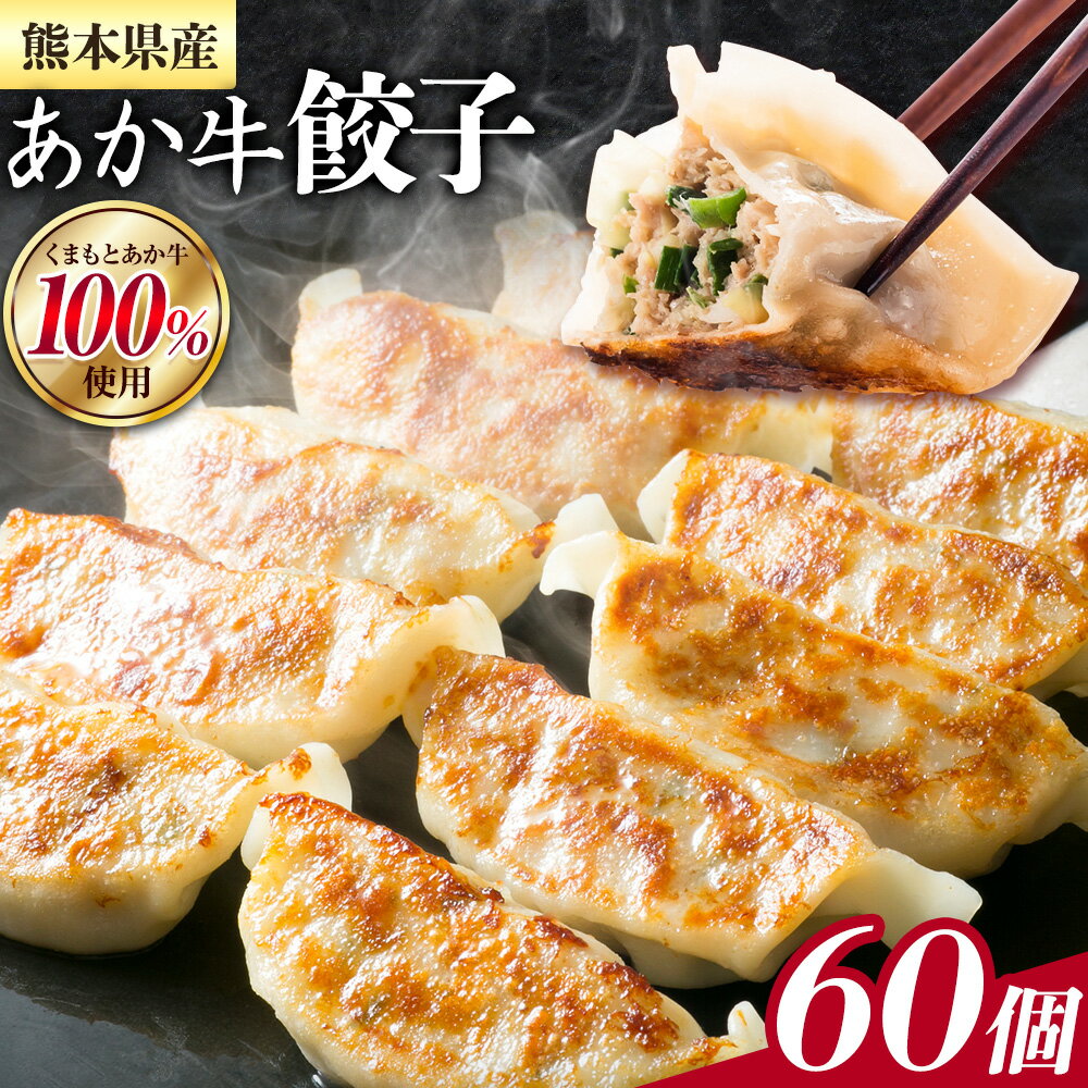 【ふるさと納税】くまもとあか牛100％ 餃子 合計60個 20個入り×3パック 株式会社中村屋(株式会社共同菊池ロジスティックセンター)《30日以内に出荷予定(土日祝除く)》熊本県 菊池市 ぎょうざ ギョウザ 和牛 あか牛 牛肉 肉 惣菜 冷凍 国産 九州産 熊本県産 送料無料