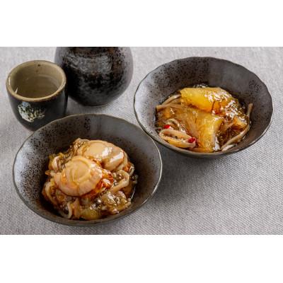 ふるさと納税 長万部町 噴火湾ほたて松前漬けと数の子松前漬けの食べ比べセット2種　計1kg(各500g) |  | 01