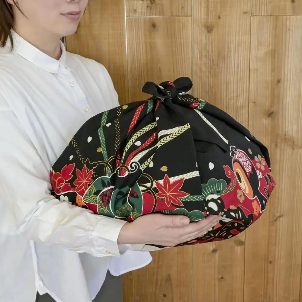 【三陽商事】綿大判ふろしき 薬玉｜京都 風呂敷 吉祥文様 結ぶだけでバッグに早変わり エコバッグ