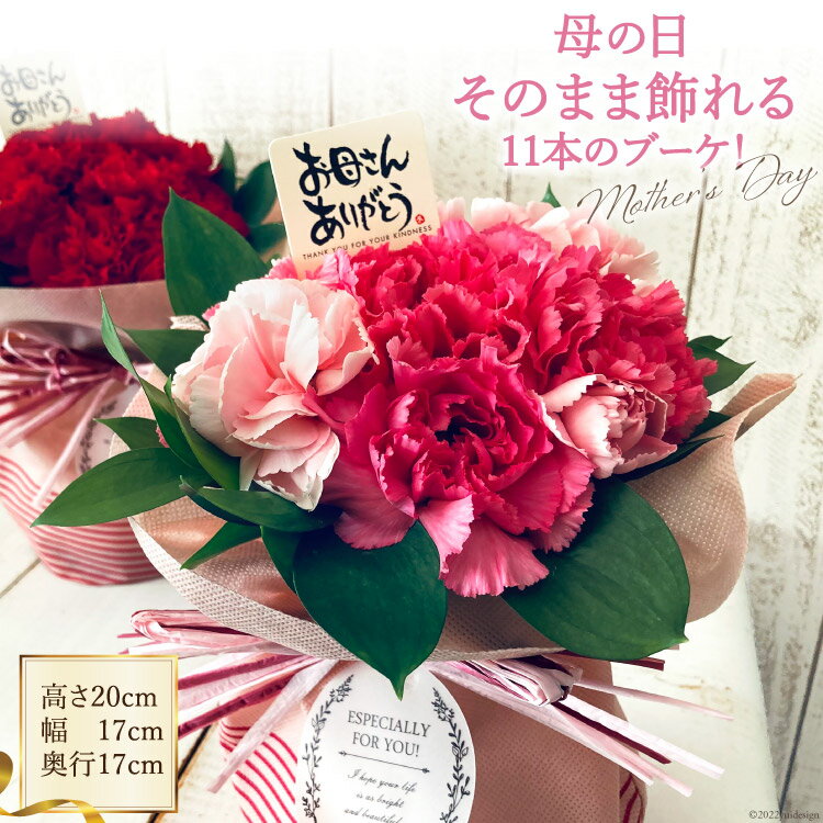 【ふるさと納税】そのまま飾れる11本のブーケ！[池川”FLOWER”生花店 北海道 砂川市 12260608] 花 花束 アレンジメント カーネーション 母の日 誕生日 プレゼント ギフト