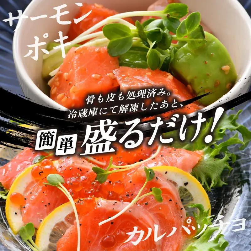 【6ヶ月連続お届け】ふくいサーモン 1kg 真空冷凍 100g×10パック×6回【サーモン 鮭 刺身 サケ 小分け 生食 国産】 [O-6201]