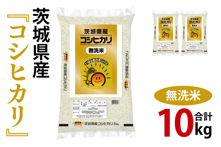 
            令和7年産 茨城県産 無洗米コシヒカリ10kg（5kg×2袋）【お米 米 こしひかり ごはん 茨城県】（03-52-1）
          
