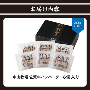 【最速配送】佐賀牛 ハンバーグ 6個 ／ 佐賀牛【B053】