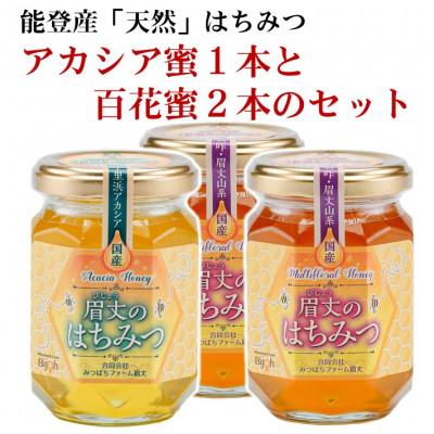 ふるさと納税 羽咋市 能登産天然はちみつ『アカシア蜂蜜&百花蜂蜜2本』セット |  | 01